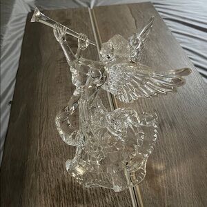Exquisite Clear Angel Sculpture